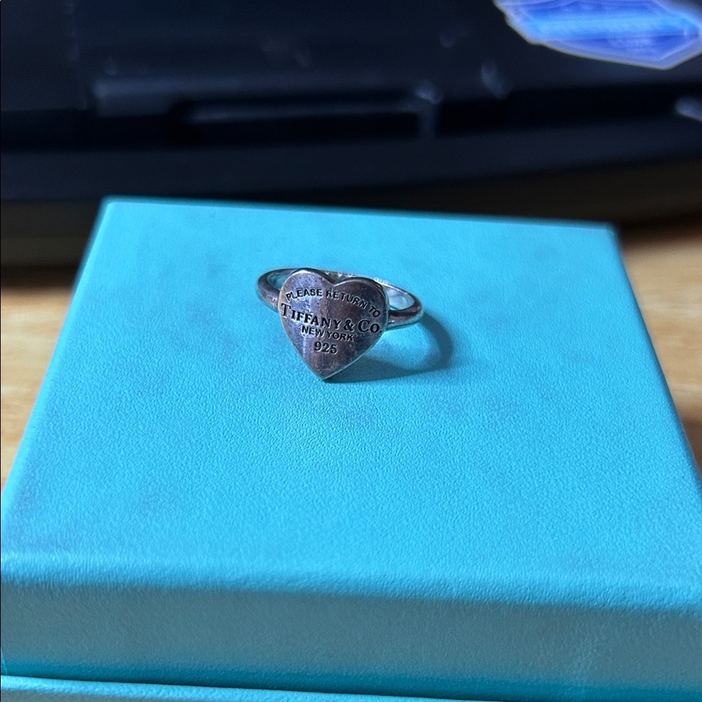 Tiffany & Co. Silver Heart Design Ring